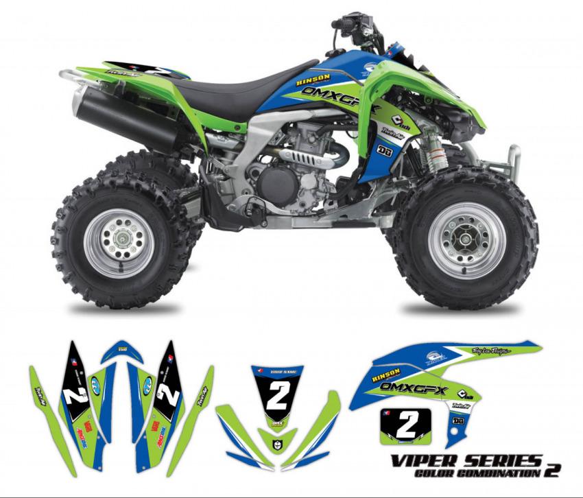 Kawasaki ATV Graphics Viper Blue
