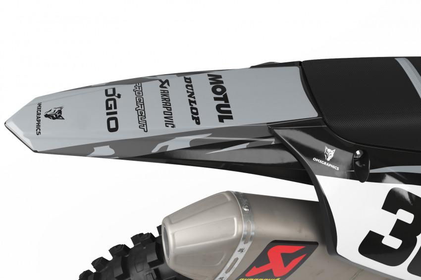 Kawasaki dirt bike graphics boost grey