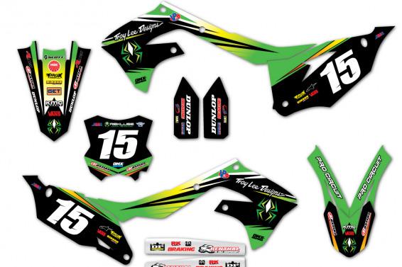 Kawasaki Motocross Stickers RAGE KX KLX