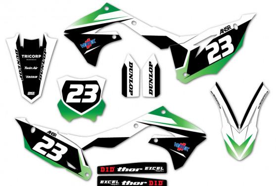 Kawasaki Motocross Stickers KX KLX CHOISE White