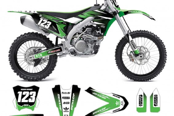 Kawasaki motocross graphics force green