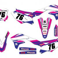 Kawasaki Motocross Stickers KX KLX Alert Pink