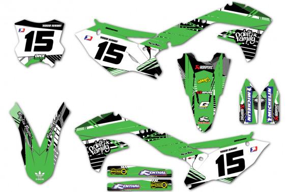 Kawasaki Motocross Stickers SHADOW Green KX KLX