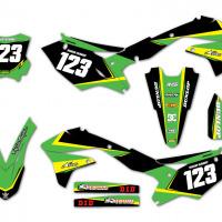 Kawasaki Motocross Decals Viper Yellow KX KLX