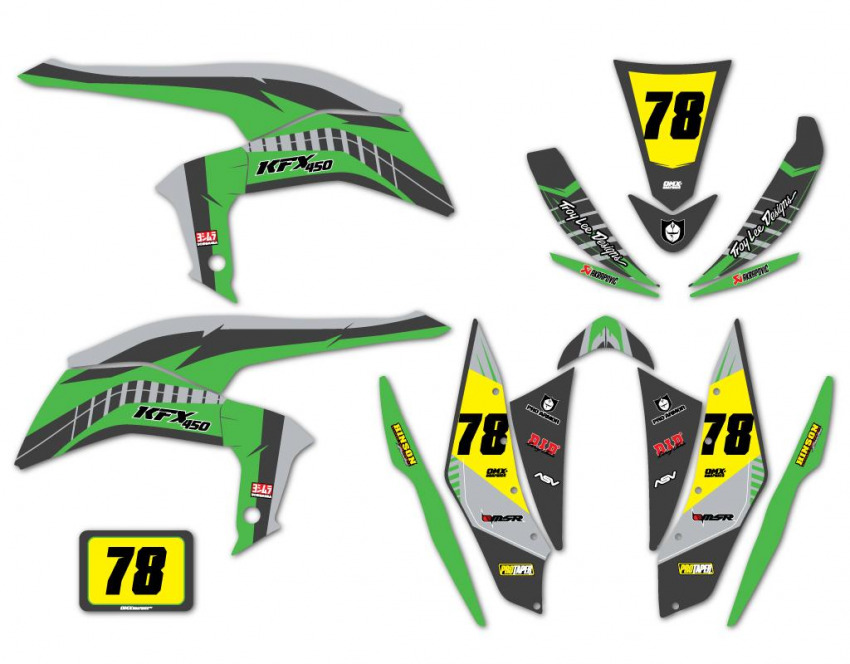 Kawasaki ATV 'Tron Grey' Full Kit OMXGraphics