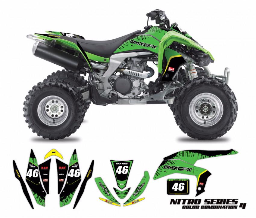 Kawasaki ATV Graphics Nitro Black