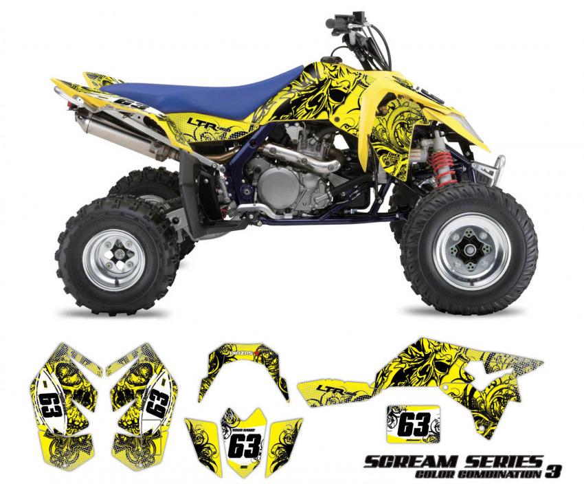 Suzuki ATV Graphics Scream Yellow