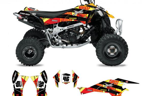 Can Am ATV Graphics Shadow Red