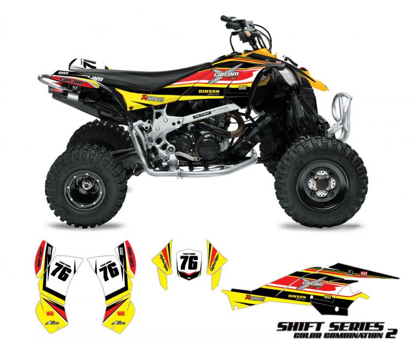 Can Am ATV Graphics Shift Red