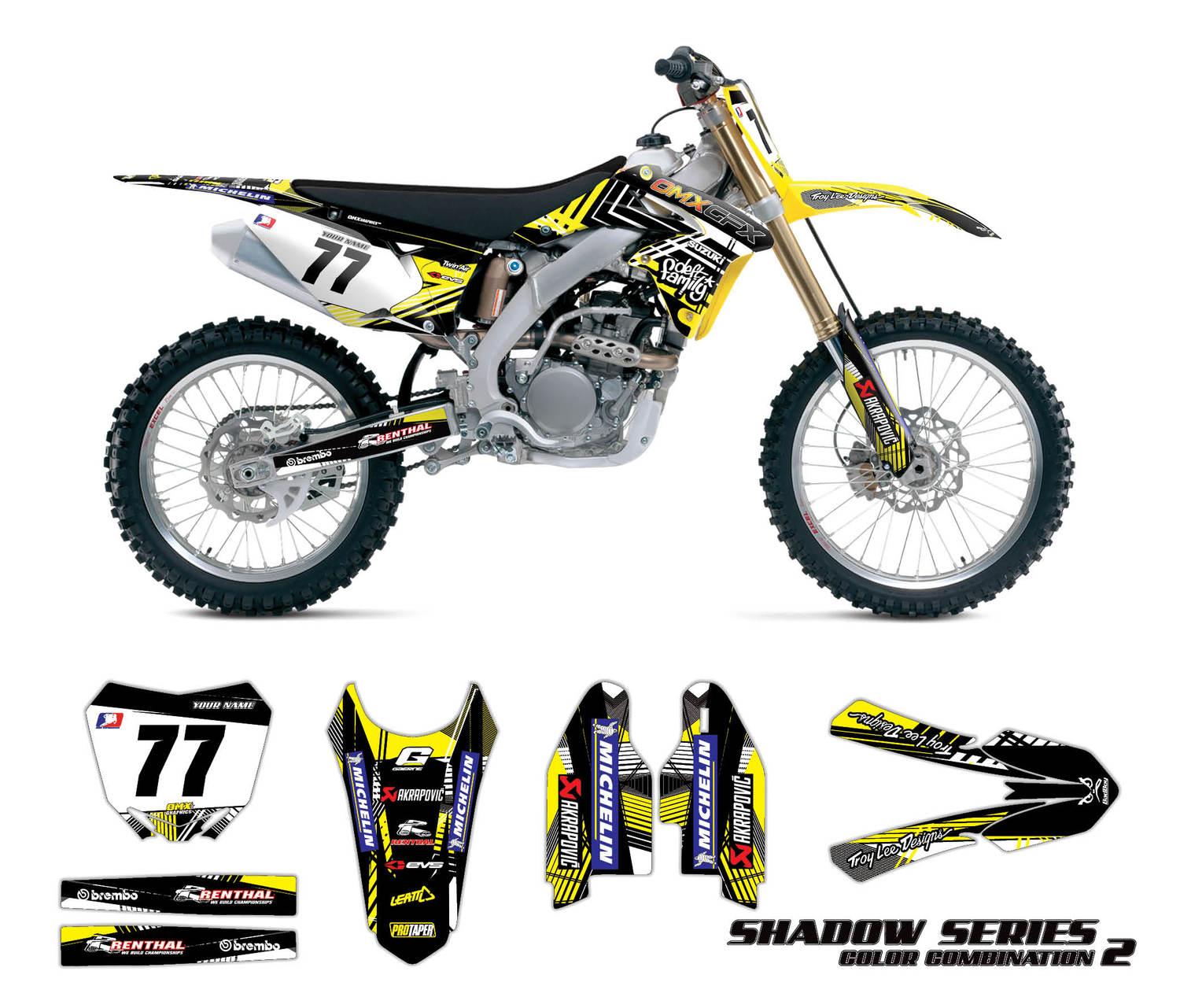 New 100x Motocross Enduro Decals Sticker Kit Suzuki Rm Rmz Drz Dr Te Graphic 