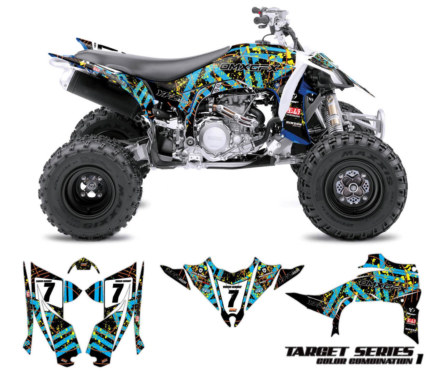 Yamaha ATV Graphics Kit Target OMXGraphics