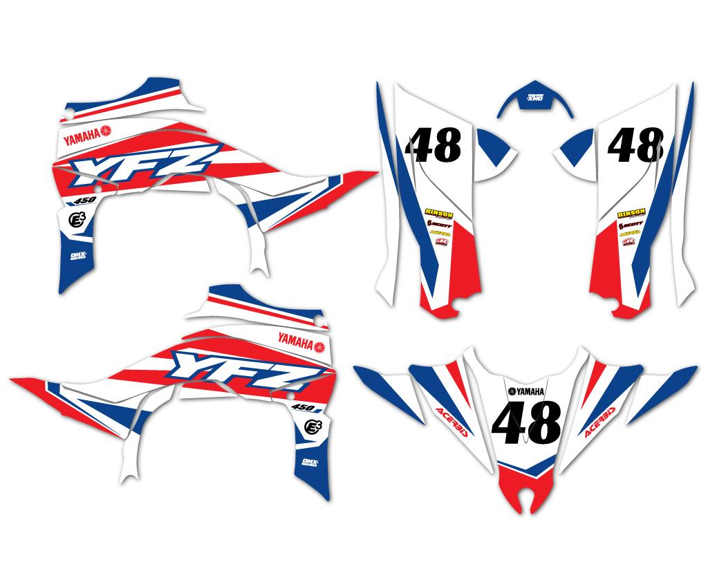 Yamaha Quad Graphics Kit Tribe White OMXGraphics
