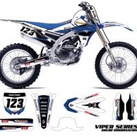 Yamaha Dirt Bike Graphics Viper Blue