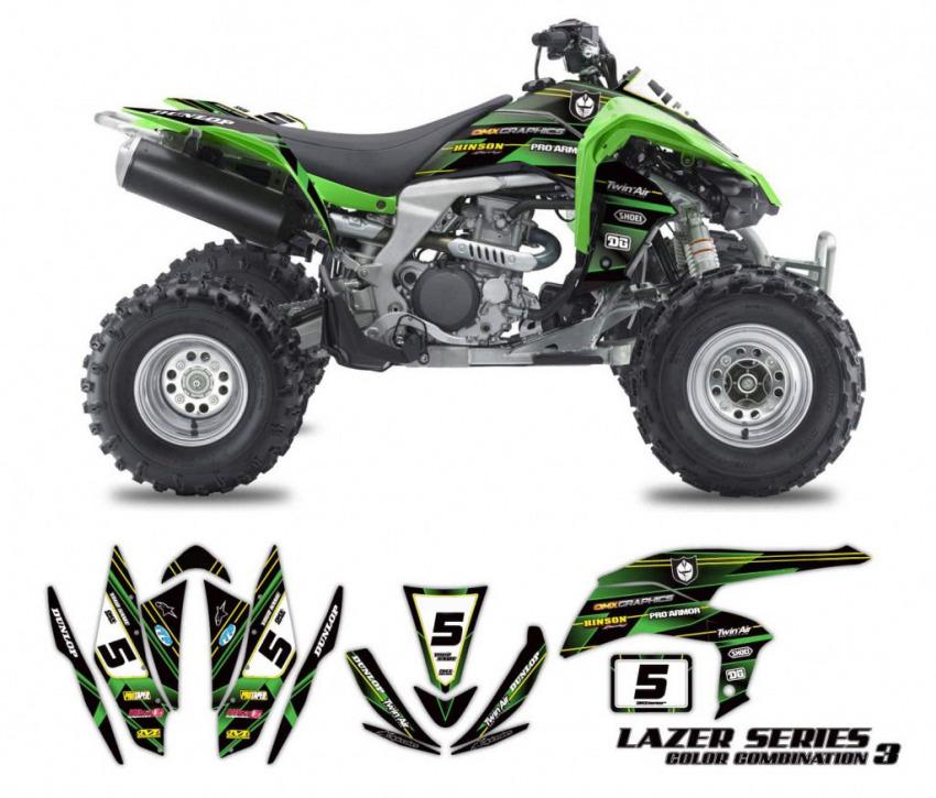 Kawasaki ATV Graphics Lazer Black