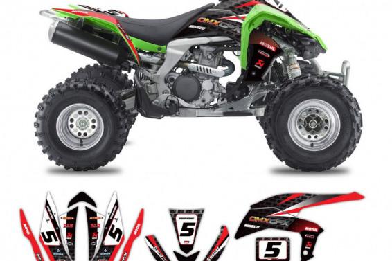 Kawasaki ATV Graphics OMX Black