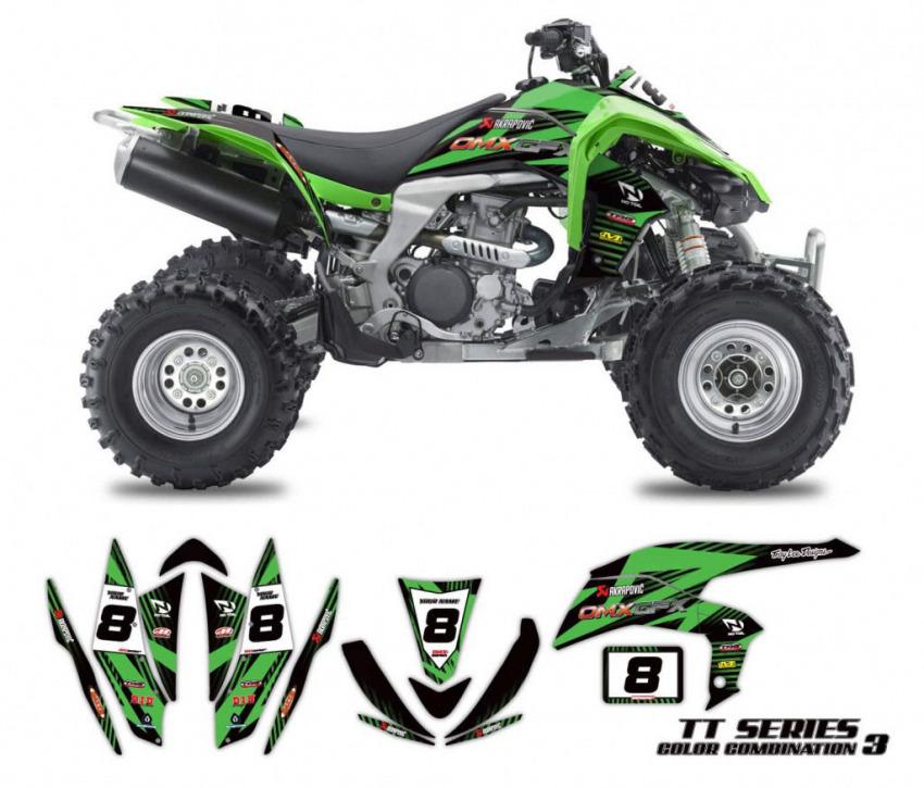 Kawasaki ATV Graphics TT Green