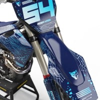 Husqvarna Pulse Blue Graphics Kit Front