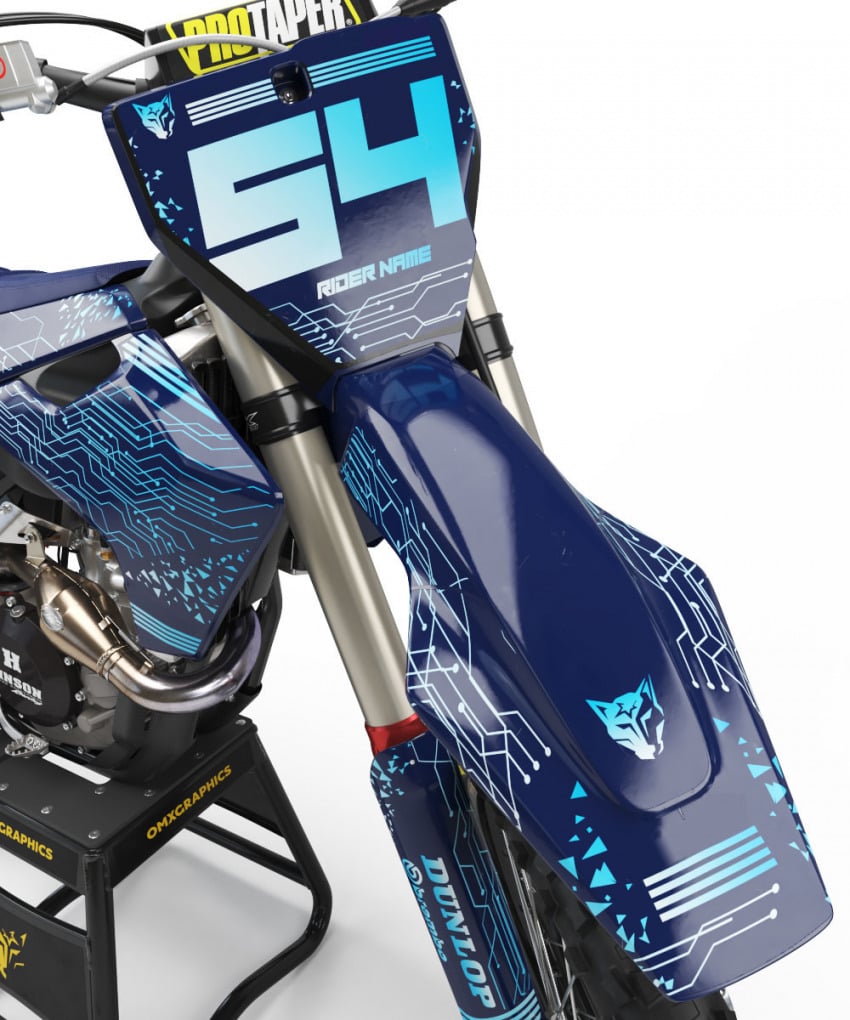 Husqvarna Pulse Blue Graphics Kit Front