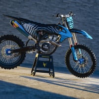 Abstract Cyan Black and Grey Graphics set for MX Racing - Promo