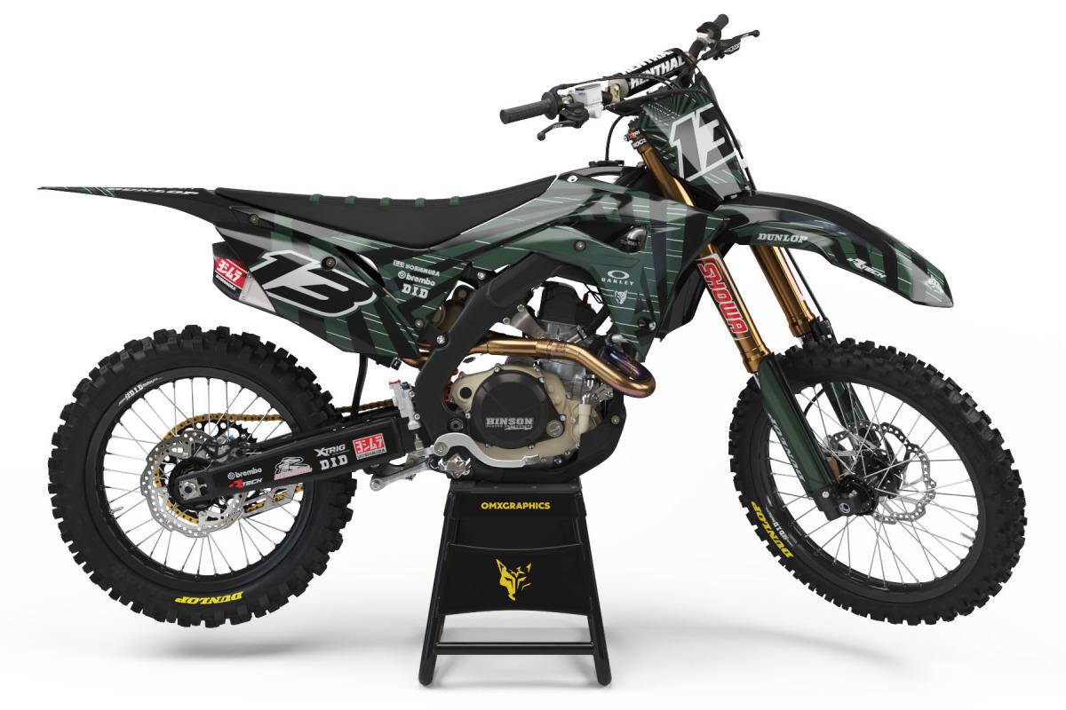 Dirt Bike Graphics For Honda Blaze Army OMXGraphics 21MIL Thick
