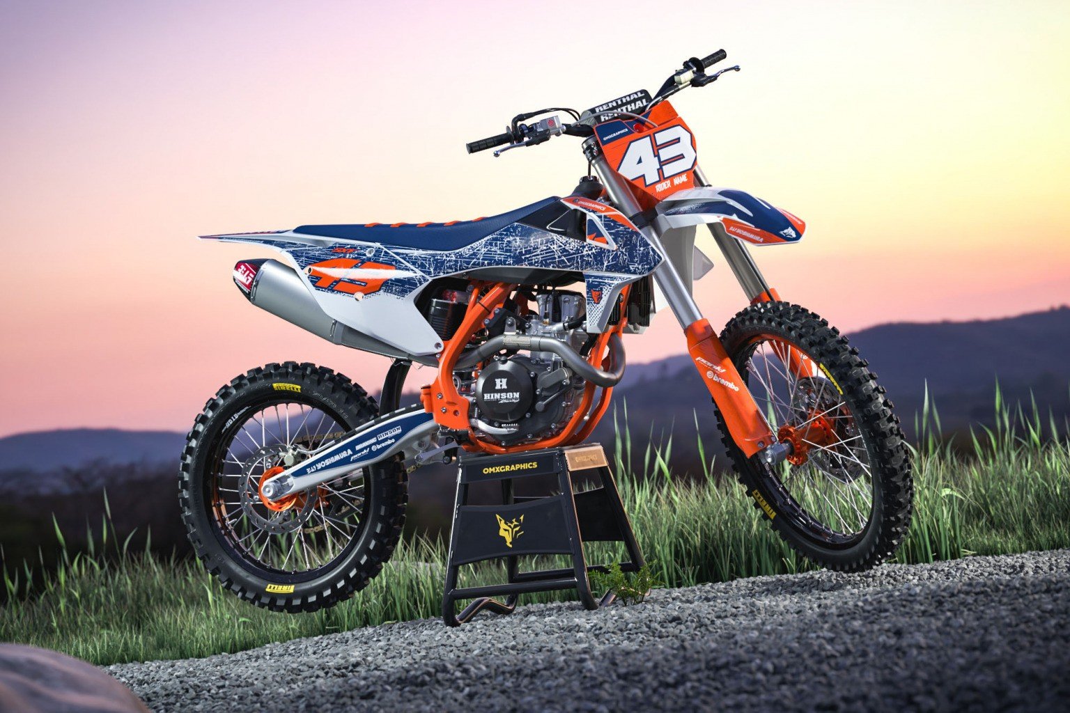 Ktm Squad Graphics Kit Blue Omxgraphics