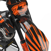 Orange and Black Custom Number KTM Wrap - Front