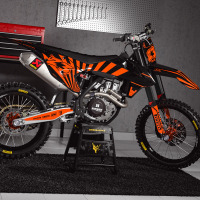 Orange and Black Custom Number KTM Wrap - Promo