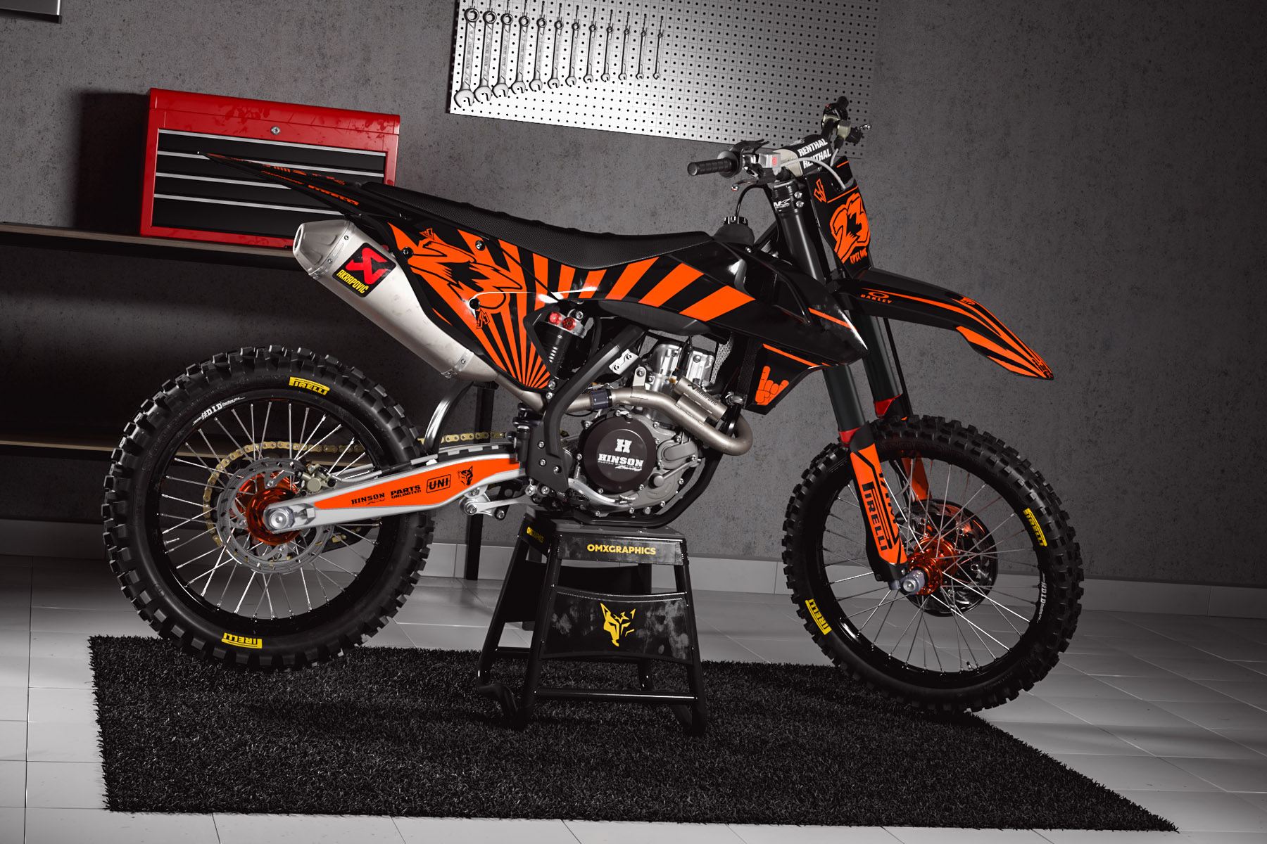 Orange and Black Custom Number KTM Wrap - Promo