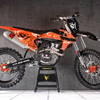 Orange and Black Grunge Custom KTM Graphics set - Promo