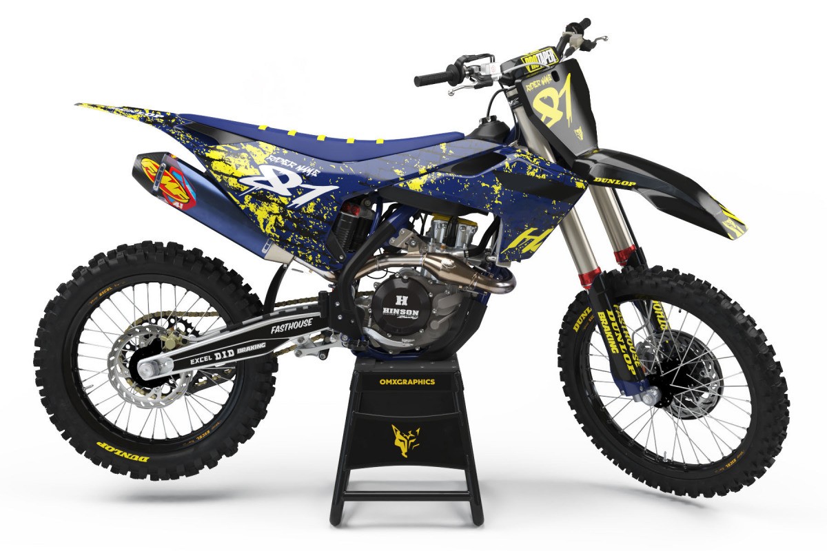 Graphics Kit For Husqvarna 'REBEL BLUE' OMXGraphics
