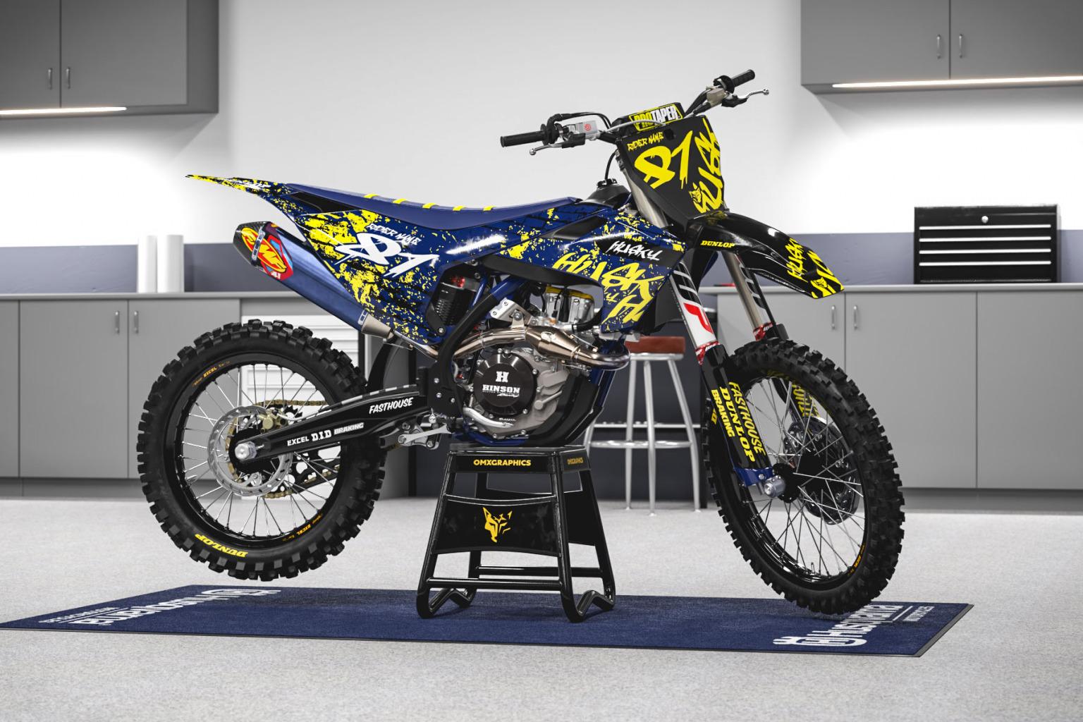 Husqvarna Graphics 'REBEL BLUE' Kit OMXGraphics