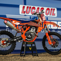 Blue and Orange Custom decals for KTM mx Bike - Promo