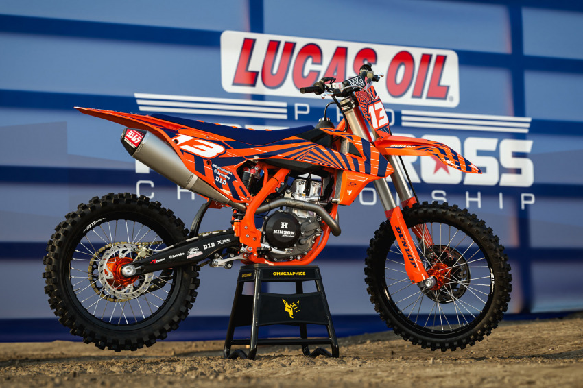 Blue and Orange Custom decals for KTM mx Bike - Promo