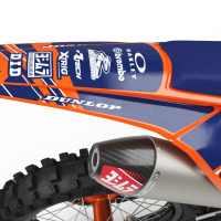 Blue and Orange Custom decals for KTM mx Bike - Back