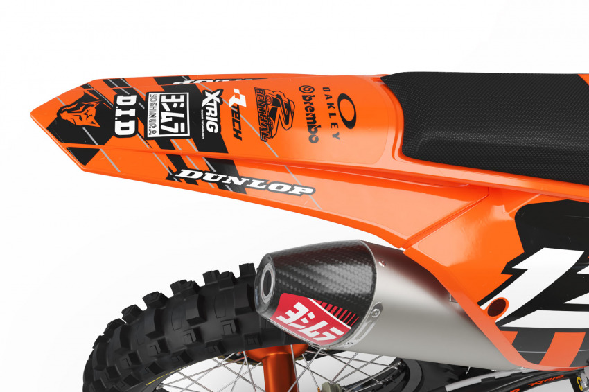 Custom Orange and Black KTM Stickers kit - Back