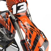 Custom Orange and Black KTM Stickers kit - Front