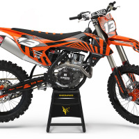 Custom Orange and Black KTM Stickers kit