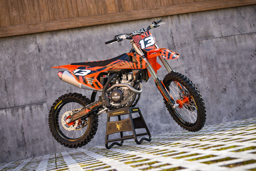 Custom Orange and Black KTM Stickers kit - Promo