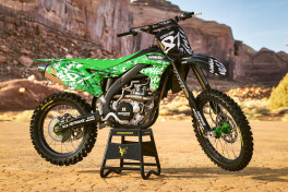 Kawasaki Graphics Kit Rebel Green Promo