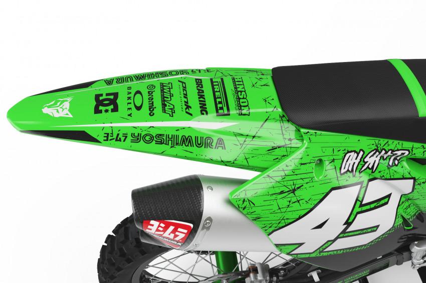 Kawasaki Graphics Kit Squad Green Tail