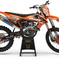 Orange and Black Custom Stickers set for KTM