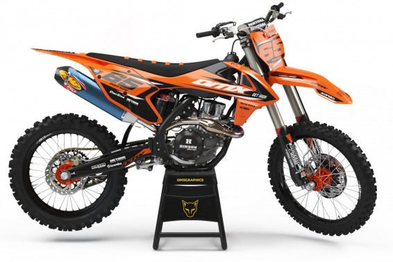 Orange and Black Custom Stickers set for KTM