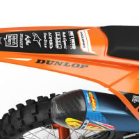 Orange and Black Custom Stickers set for KTM - Back