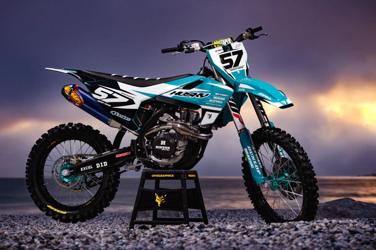 Husqvarna Graphics Kit 'Dazzle Teal' OMXGraphics