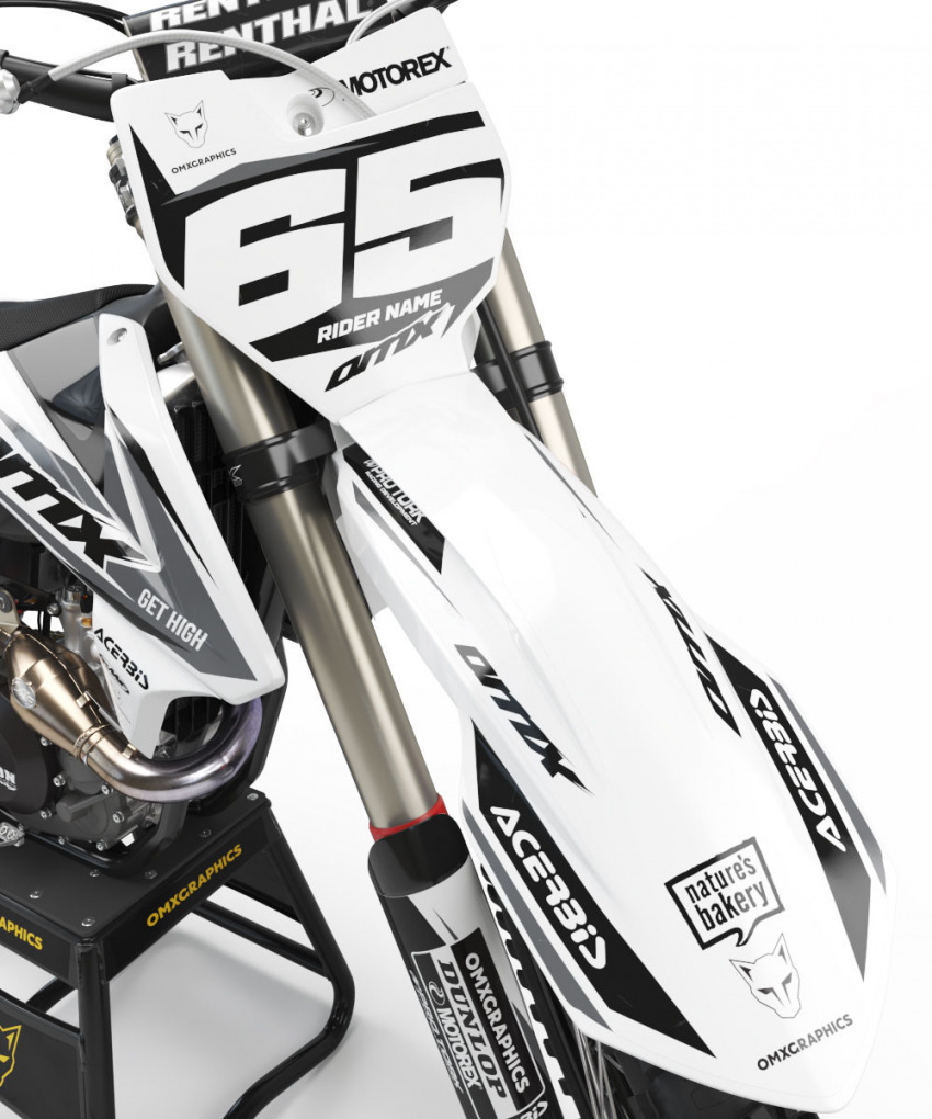 KTM graphics kit for White Plastics - Front