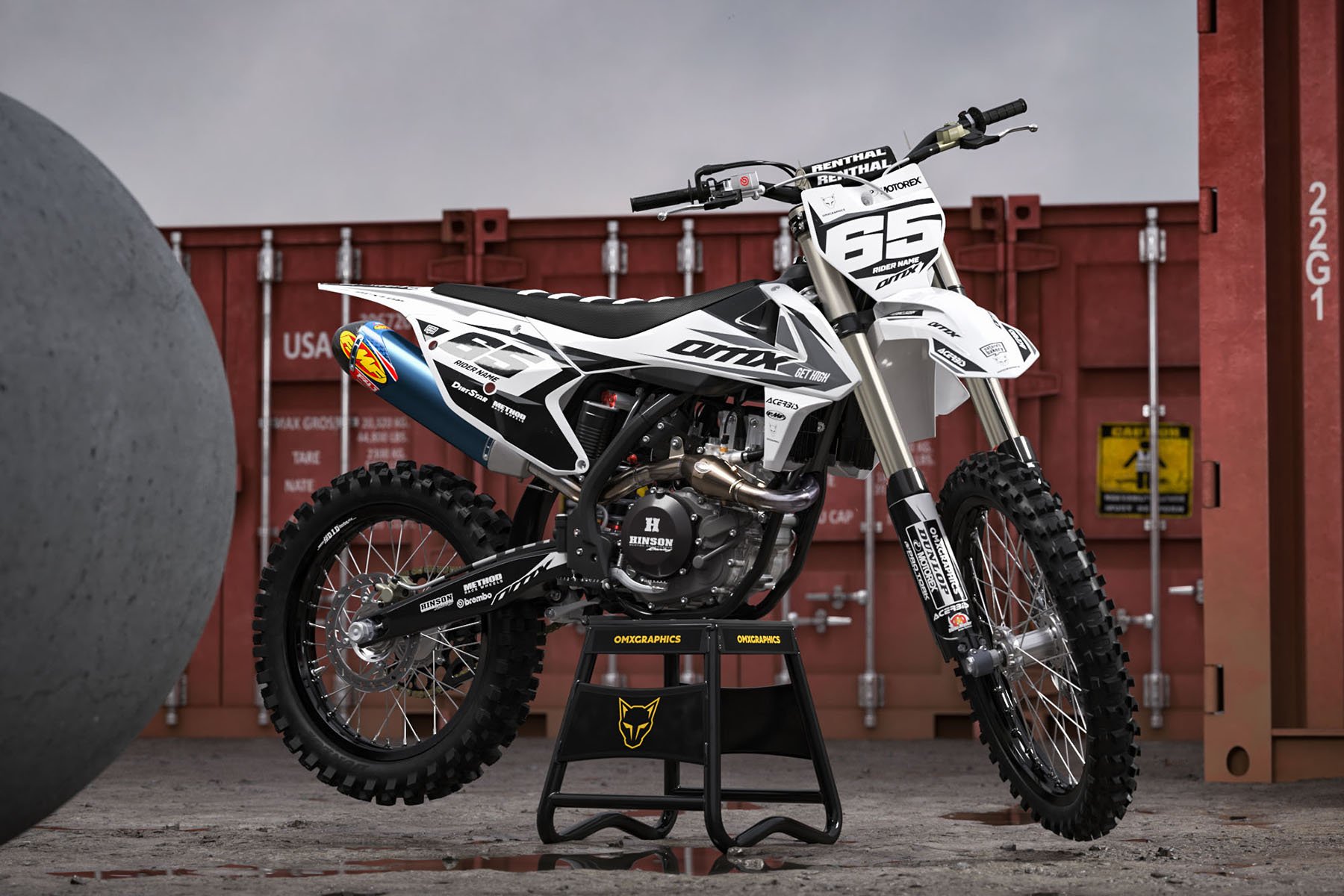 KTM graphics kit for White Plastics - Promo