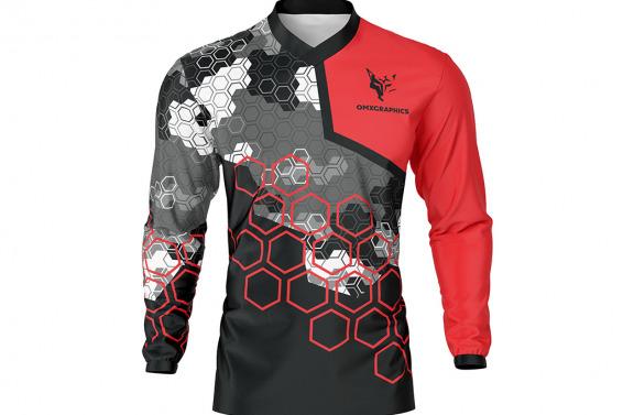 Element black red mx jersey front