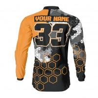 Element orange grey mx jersey back