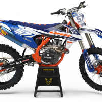 Custom graphics kit for KTM MX bike