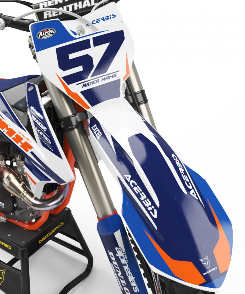 Custom graphics kit for KTM MX bike - Front